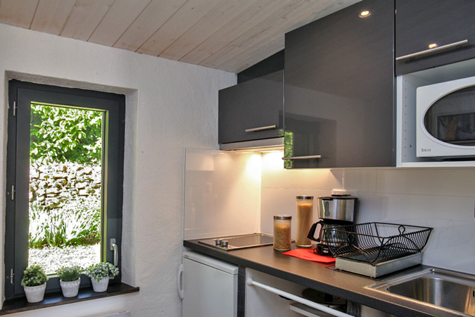 Ikea kitchen in this vacation rental for 2 people in Sarlat in the Dordogne