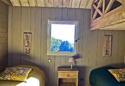 Bedroom in group gite in the Dordogne, south of France