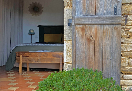 Bedroom in the Oustal du Potager gite, Sarlat