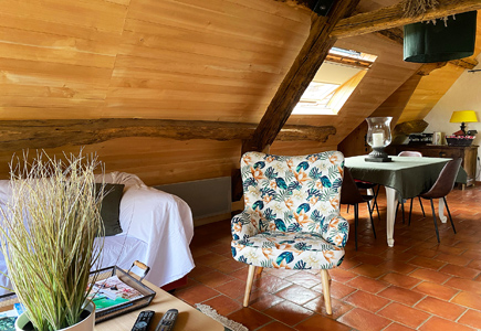 Essecke im Ferienhaus Obere Molkerei in Sarlat in Südfrankreich, Aquitanien