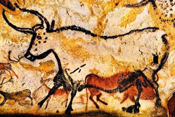 Höhlenmalereien in Lascaux in Aquitanien, Frankreich