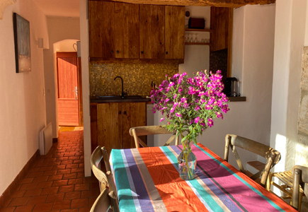 Kitchen in group gite, the Métairie, Sarlat