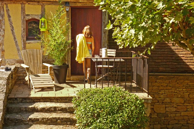 Terraza alquiler de vacaciones en Sarlat