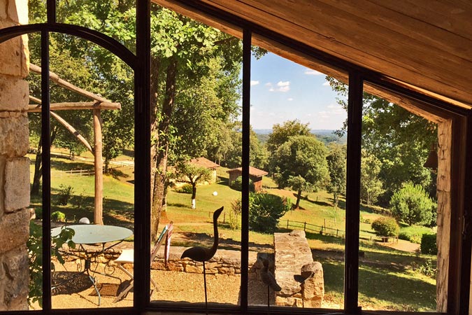 Vista al valle de la Dordoña, desde la casa