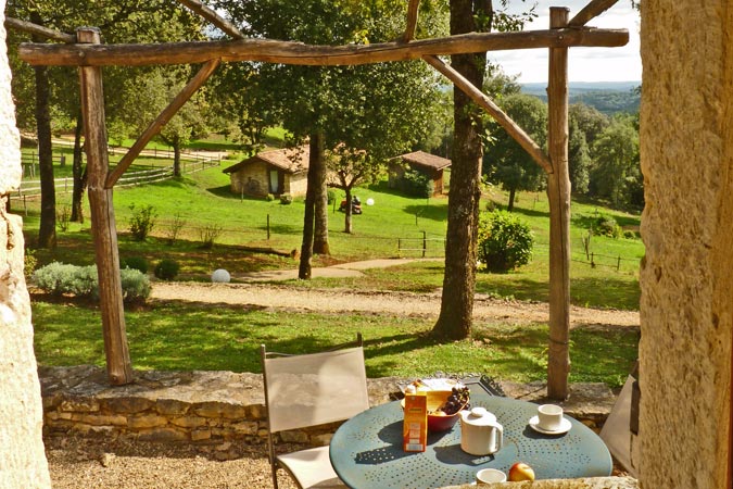 Breakfast at the Oustal du Potager gite Sarlat